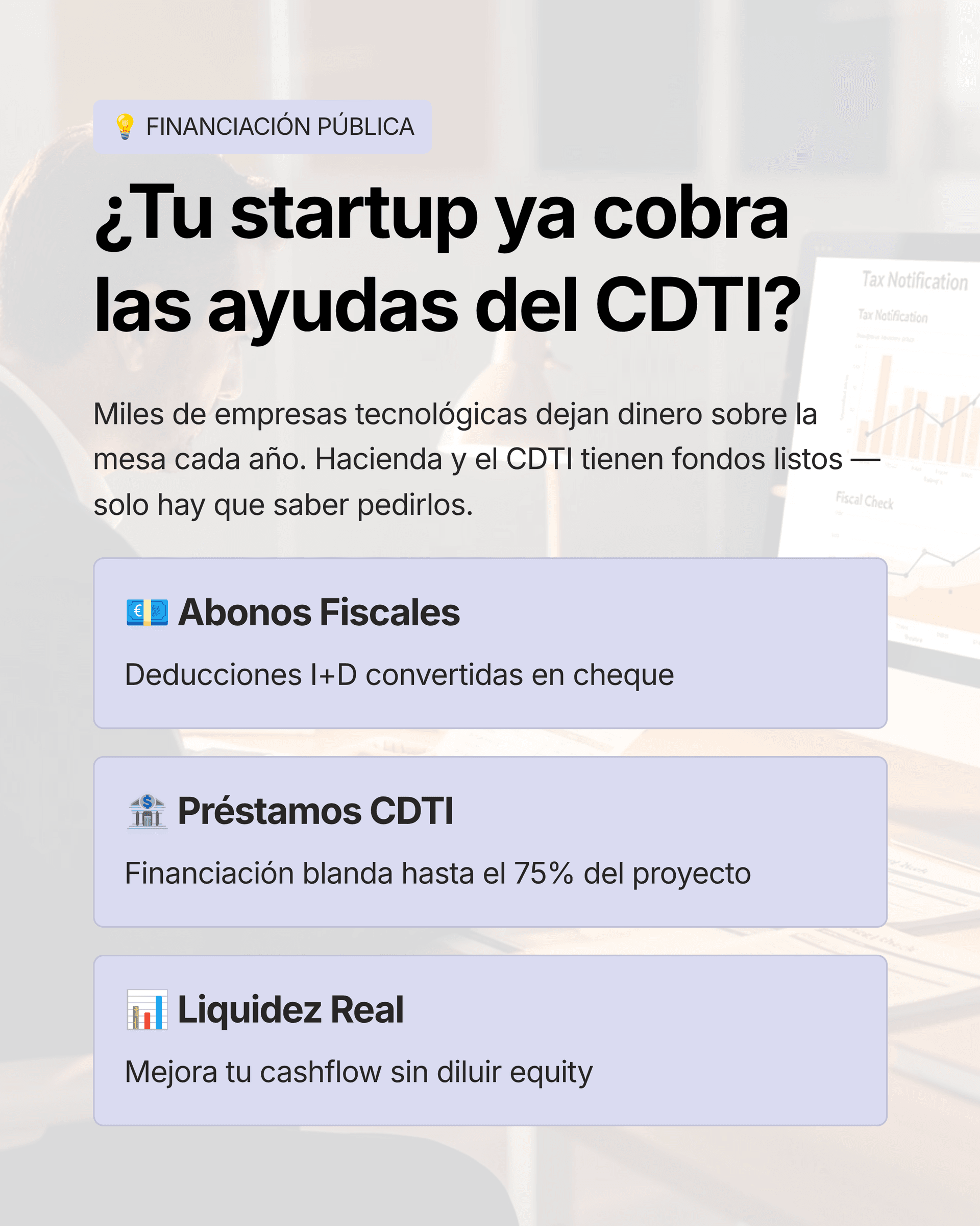 Crédito fiscal I+D: cómo monetizar deducciones sin tener beneficios