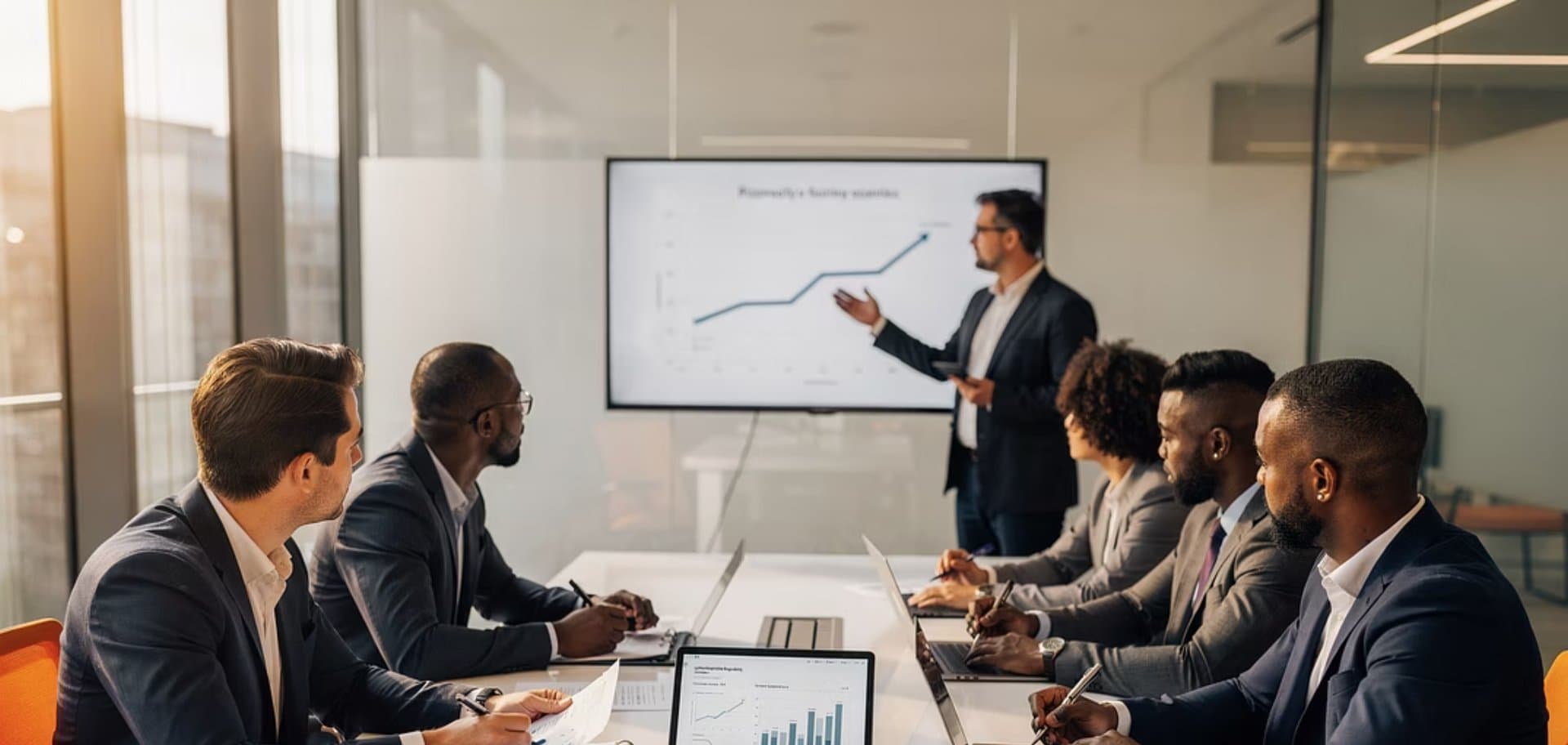 Equipo directivo de startup analizando financiación ENISA para crecimiento empresarial