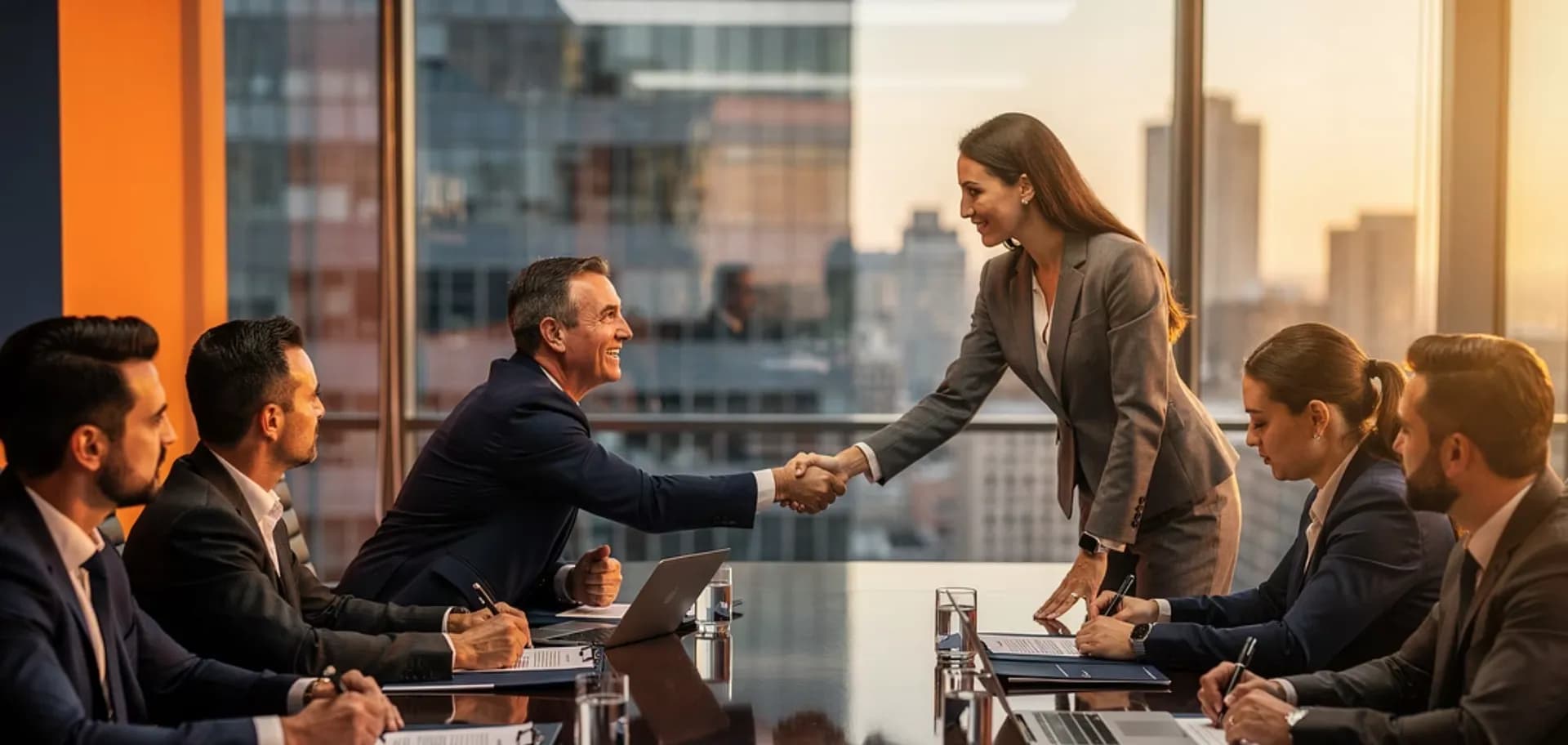 Firma y cierre de una operación de compraventa de empresa industrial ante notario